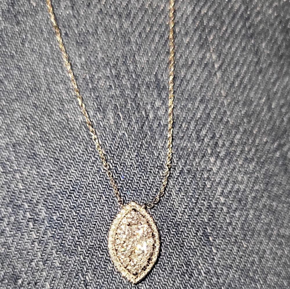 18k White Gold ( Stamped ) and Diamond Bony Levy Necklace